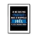 Affiche prénom Joël homme parfait - Planetee