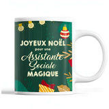 Tasse Noël Assistante Sociale femme Vert - Planetee