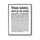 Affiche femme Cheffe Scout Bonne ou mauvaise - Planetee