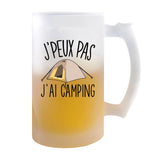 Chope de bière Camping j'peux pas - Planetee