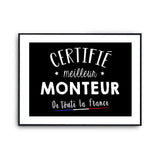 Affiche Monteur Homme Meilleur de France Métier - Planetee