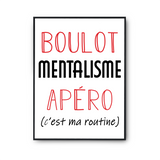 Affiche Mentalisme C'est ma Routine - Planetee