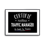 Affiche Traffic manager Homme Meilleur de France Métier - Planetee