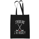 Sac Tote Bag Hockey Je peux pas Noir - Planetee