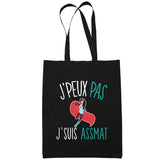 Sac Tote Bag Assistante Maternelle Je peux pas Noir - Planetee