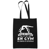 Sac Tote Bag Gym Fille Légende tu deviendras Noir - Planetee