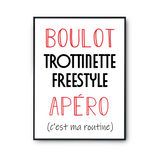 Affiche Trottinette Freestyle C'est ma Routine - Planetee