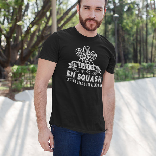 T-shirt Homme Squash une légende tu deviendras - Planetee