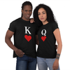 T-shirt Couple | King - Queen | Grand format Noir - Planetee