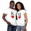T-shirt Couple | King - Queen | Grand format Blanc - Planetee