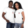 T-shirt Couple | King - Queen | Petit format Blanc - Planetee