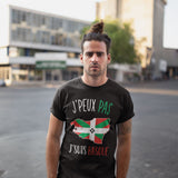 T-shirt homme J'peux pas J'suis Basque noir - Planetee