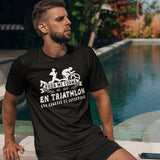 T-shirt Homme Triathlon une légende tu deviendras - Planetee