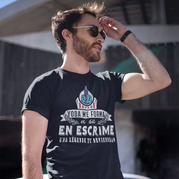 T-shirt Homme Escrime une légende tu deviendras - Planetee