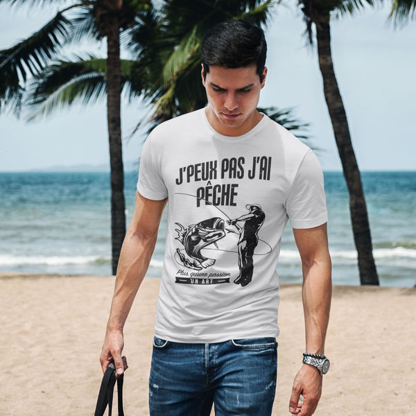 T-shirt Homme J'peux pas j'ai Pêche - Planetee