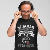 T-shirt homme Pétanque Quinquagénaire - Planetee