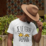 T-shirt Homme Girafe | Je le ferai demain - Planetee