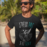 T-shirt homme J'peux pas J'ai Surf noir - Planetee