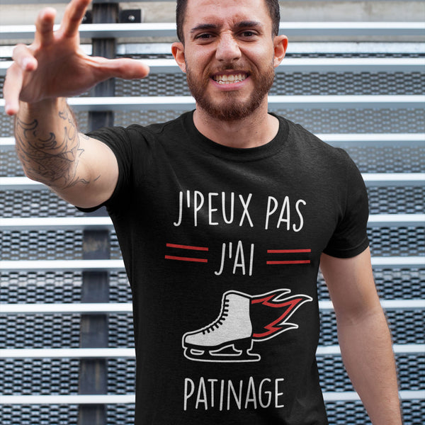 T-shirt Homme J'peux pas j'ai Patinage - Planetee