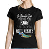 T-shirt Femme Paon | Je travaille dur - Planetee