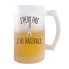 Chope de bière Baseball j'peux pas baseballeur - Planetee
