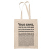 Tote Bag Gouvernante Bonne ou Mauvaise Beige - Planetee