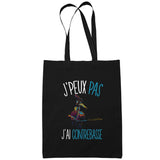 Sac Tote Bag Contrebasse Je peux pas Noir - Planetee