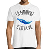 T-shirt homme natation c'est la vie - Planetee