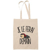 Sac Tote Bag singe casque musique je le ferai demain beige - Planetee