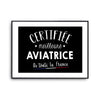 Affiche Aviatrice Femme Métier Meilleure de France - Planetee