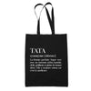 Tote Bag Noir Définition Tata - Planetee