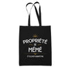 Tote Bag Noir Propriété de Mémé - Planetee
