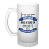 Chope de bière Je ne suis pas Superman, je suis Cycliste - Planetee