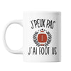 Mug Foot us j'peux pas Blanc - Planetee