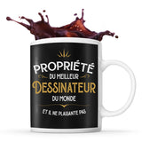 Mug noir Propriété du Meilleur Dessinateur - Planetee