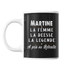 Mug prénom Martine cadeau départ retraite - Planetee