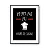 Affiche Cours de cuisine j'peux pas Noir - Planetee