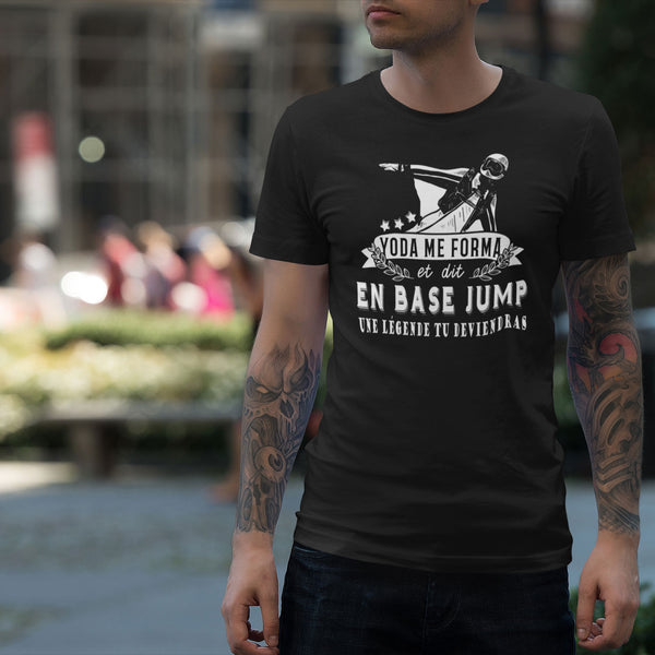 T-shirt Homme Base Jump une légende tu deviendras - Planetee