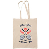 Sac Tote Bag J'peux pas Badminton beige - Planetee