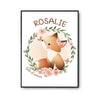 Affiche Rosalie Bébé d'amour Renard - Planetee