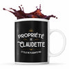 Mug Propriété de Claudette - Planetee