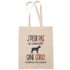 Sac Tote Bag cane corso j'peux pas beige - Planetee