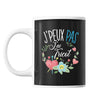 Mug Tricot j'peux pas Noir - Planetee