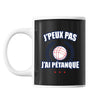 Mug pétanque j'peux pas Noir - Planetee
