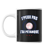 Mug pétanque j'peux pas Noir - Planetee