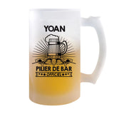 Chope de bière Yoan Prénom Pilier de Bar - Planetee