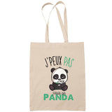 Sac Tote Bag J'peux pas Panda beige - Planetee