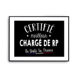 Affiche Chargé de relations publiques Homme Meilleur de France Métier - Planetee