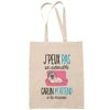 Sac Tote Bag carlin j'peux pas beige - Planetee