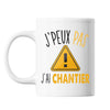 Mug Chantier j'peux pas Blanc - Planetee